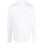 Camisas blancas de lino de lino  manga larga con logo PAUL & SHARK para hombre 