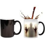 Tazas blancas de cerámica de té  Walking Dead aptas para microondas con acabado brillante 