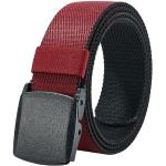 Cinturones elásticos rojos de lona transpirables talla L para hombre 