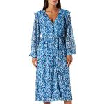 Liquorish Vestido Midi con Estampado Floral y metálico en Azul Boda, 40 para Mujer