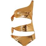 Trajes dorados de sintético de baño Lisa Marie Fernandez asimétrico talla XS para mujer 