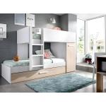 Miroytengo Pack Muebles Habitación Infantil/Juvenil Completa Elliot en  Color Blanco (Cama Nido+Estantería+Armario+Somieres 90x190 cm) : :  Hogar y cocina