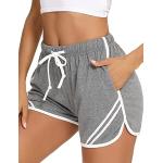 Shorts grises de piel de running de verano informales con rayas talla XL para mujer 