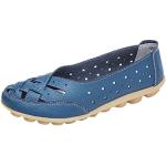 Zapatillas azules celeste de cuero de pádel de verano con tacón de cuña informales talla 39 para mujer 