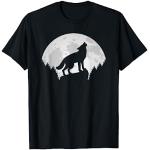 Camisetas estampada negras de encaje de encaje con motivo de lobos talla S para hombre 
