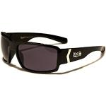 Locs 8LOC91084 - Gafas de sol envolventes wrap hipe hypster urbano de moda urbana para mujer, Montura negra brillante con lentes grises