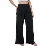 Pantalones premamá negros de mezcla de algodón de verano petite hippie talla L para mujer 