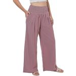 Pantalones morados de mezcla de algodón con pijama de verano petite hippie talla L para mujer 