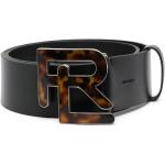 Cinturones negros de piel con hebilla  con logo Ralph Lauren Collection talla M para mujer 