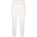 Pantalones ajustados blancos de poliester con logo Elisabetta Franchi talla XL para mujer 