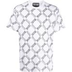 Camisetas blancas de algodón de manga corta manga corta con cuello redondo con logo VERSACE Jeans Couture para hombre 