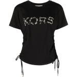 Camisetas orgánicas negras de algodón de algodón  rebajadas con logo Michael Kors by Michael de materiales sostenibles para mujer 