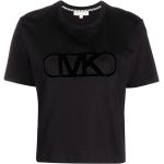 Camisetas orgánicas negras de algodón de cuello redondo con cuello redondo con logo Michael Kors by Michael talla L de materiales sostenibles para mujer 