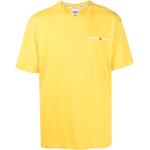 Camisetas amarillas de algodón de manga corta manga corta con cuello redondo con logo Tommy Hilfiger Sport talla XL para hombre 