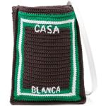 Bandoleras marrones de piel  con logo Casablanca con crochet para mujer 