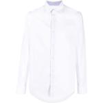 Camisas blancas de algodón de manga larga manga larga con logo Armani Exchange para hombre 