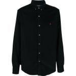 Camisas negras de algodón de manga larga manga larga con logo Ralph Lauren Polo Ralph Lauren para hombre 