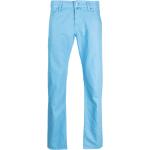 Pantalones azules de tencel de lino informales con logo Jacob Cohen talla XS para hombre 