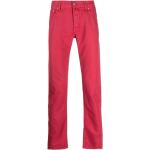 Pantalones rojos de tencel de lino ancho W38 largo L34 informales con logo Jacob Cohen para hombre 