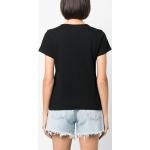 Camisetas negras de algodón de manga corta manga corta con logo PINKO talla XS para mujer 