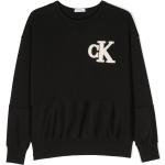 Sudaderas negras de algodón con capucha infantiles con logo Calvin Klein para niño 