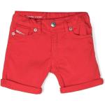 Bermudas infantiles rojas de algodón rebajadas informales con logo Diesel Kid 6 años 