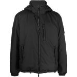 Abrigos negros de poliester con capucha  rebajados manga larga con logo Armani Giorgio Armani talla 3XL para hombre 