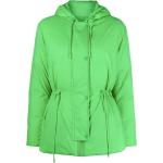 Abrigos verdes de poliamida con capucha  rebajados manga larga con logo Yves Salomon talla L para mujer 