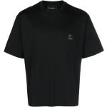 Camisetas negras de algodón de manga corta manga corta con cuello redondo con logo Neil Barrett talla M para hombre 