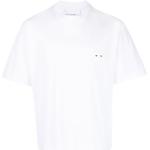 Camisetas blancas de algodón de manga corta rebajadas manga corta con cuello redondo con logo Neil Barrett para hombre 