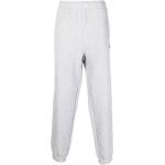 Pantalones ajustados grises de algodón rebajados con logo Lacoste para mujer 