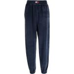Jeans stretch azul marino de terciopelo rebajados con logo Tommy Hilfiger Sport talla S para mujer 