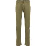 Pantalones ajustados verdes de poliester ancho W31 largo L36 con logo Jacob Cohen para hombre 