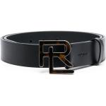Cinturones negros de piel con hebilla  con logo Ralph Lauren Collection talla M para mujer 