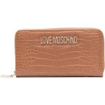 Cartera estampada marrones de poliuretano rebajadas con logo MOSCHINO Love Moschino para mujer 