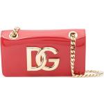 Bolsos rojos de charol de moda plegables con logo Dolce & Gabbana para mujer 