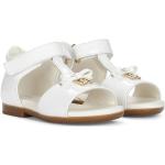 Sandalias blancas de goma de tiras con logo Dolce & Gabbana talla 23 para bebé 