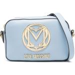 Bolsos satchel azules de poliuretano rebajados con logo MOSCHINO Love Moschino para mujer 