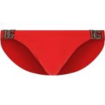 Bragas de bikini rojas de poliamida con logo Dolce & Gabbana para mujer 