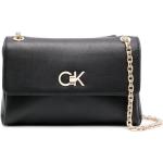 Bolsos negros de poliester de moda con logo Calvin Klein de materiales sostenibles para mujer 