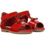 Sandalias rojas de goma de tiras con logo Dolce & Gabbana talla 23 para bebé 
