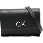 Bolsos satchel negros de poliester rebajados plegables con logo Calvin Klein de materiales sostenibles para mujer 