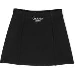 Faldas infantiles negras de viscosa rebajadas informales con logo Calvin Klein 6 años para niña 