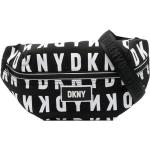 Riñoneras negras de poliester rebajadas con logo DKNY para mujer 
