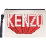 Bolsos multicolor de algodón de mano de piel con logo KENZO Logo 