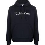 Sudaderas azules de algodón con capucha con logo Calvin Klein para hombre 