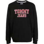 Sudaderas estampadas negras de algodón rebajadas manga larga con cuello redondo con logo Tommy Hilfiger Sport talla XL para hombre 