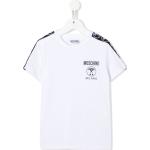 Camisetas blancas de algodón de manga corta rebajadas manga corta con cuello redondo con logo MOSCHINO talla XS para mujer 