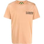 Camisetas marrones de algodón de manga corta rebajadas manga corta con cuello redondo con logo Barrow talla M para hombre 