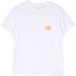 Camisetas blancas de algodón de manga corta infantiles rebajadas con logo SUNDEK 24 meses 